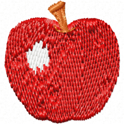 Apple Embroidery Design 7 Apple Embroidery Design 7